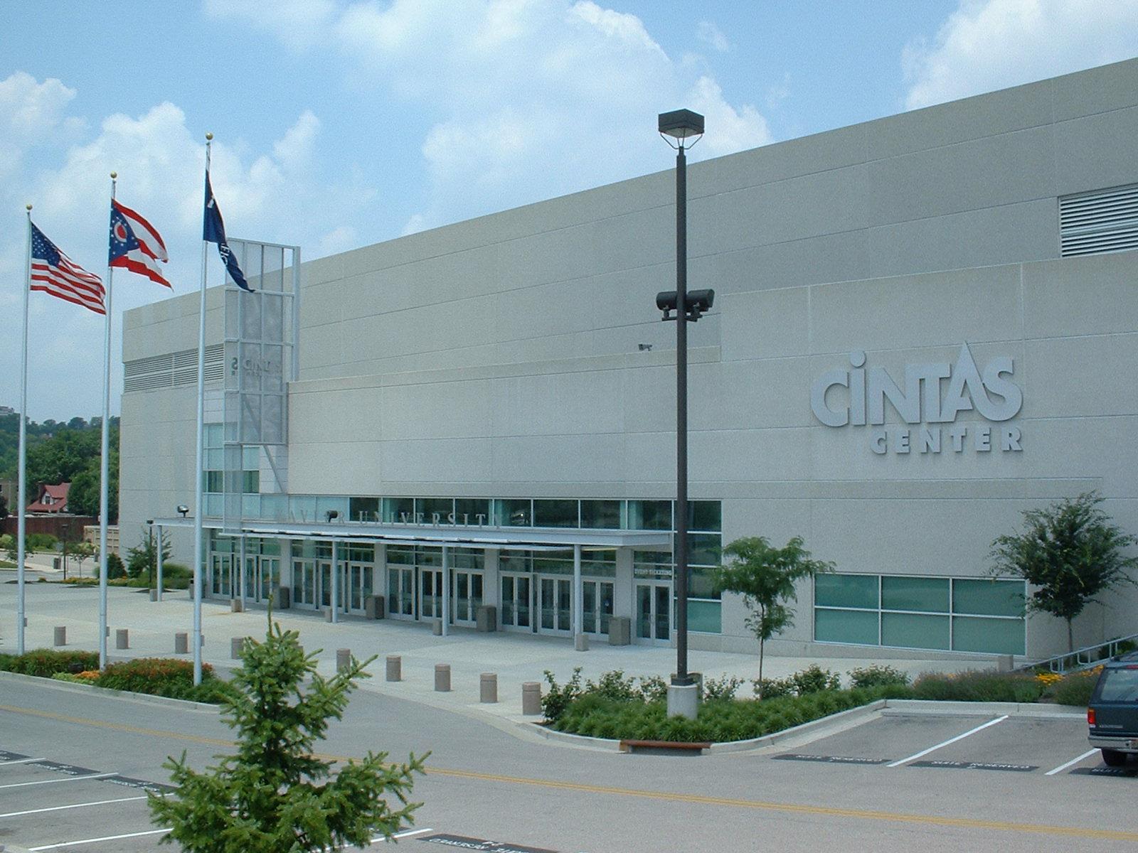 Exterior of Cintas Center at Xavier University in Cincinnati