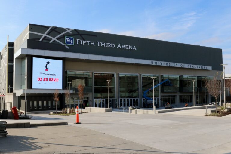 Exterior of Fifth Third Arena at the University of Cincinnati