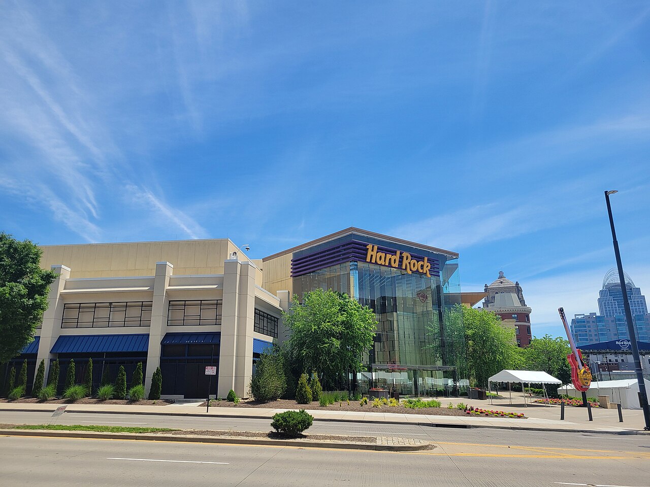 Hard Rock Casino Cincinnati viewed from Central Parkway