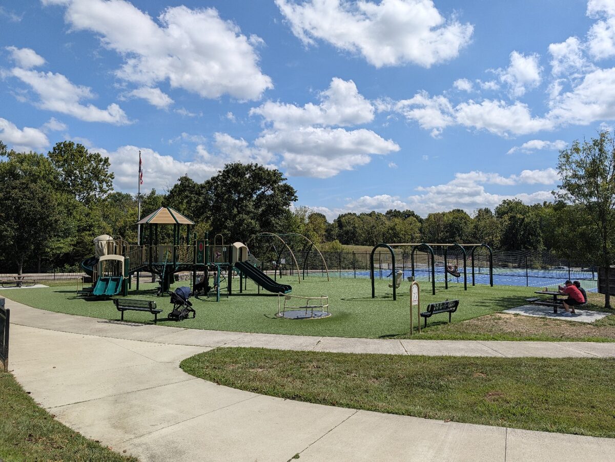 Playground and recreation area at Kaluga Park in Cincinnati